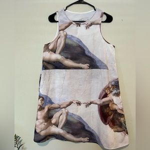 Michelangelo Creation of Adam Dress - A-Line poly blend racerback - Size S/M